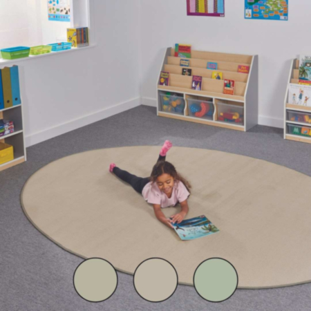 Calm Colours Oval Classroom Carpet