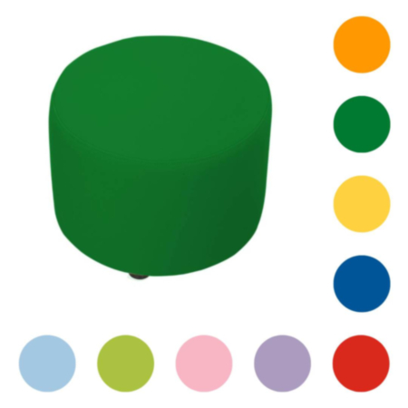 Children&#039;s Smile Modular Vinyl Upholstered Round Stool