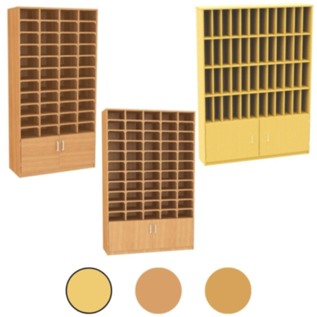 Pigeon Hole Unit with Cupboard Large