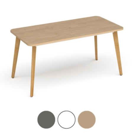 Saxon Rectangular Office Worktable with 4 Oak Legs