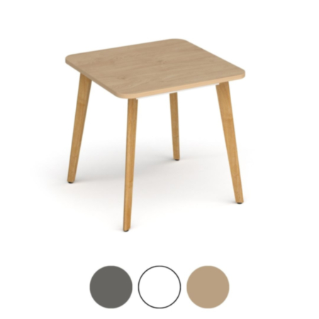 Saxon Square Office Worktable with 4 Oak Legs