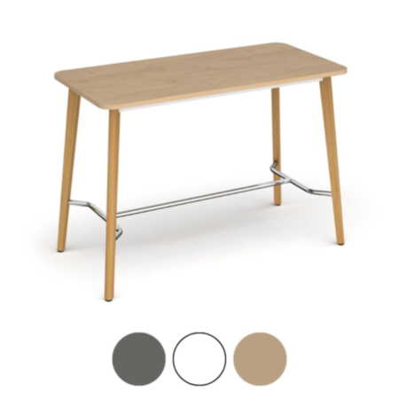 Saxon Rectangle Poseur Office Worktable with 4 Oak Legs