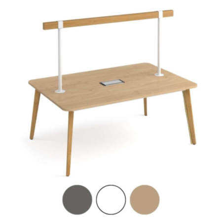 Saxon Office Worktable with High Level Tool Rail and Eclipse Power Module