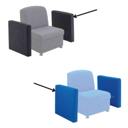 Glacier Reception Seating Arm Add On Only