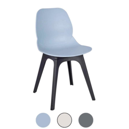 Shoreditch Recycled Plastic Chair Eco Shell Black R Frame