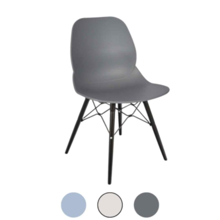 Shoreditch Recycled Plastic Chair Eco Shell Black K Frame