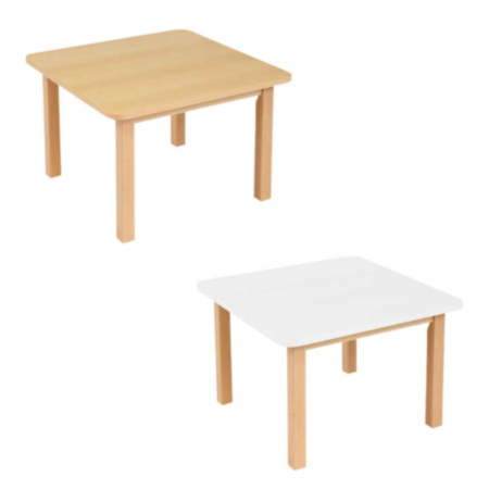 Burntwood Classroom Square Wooden Table