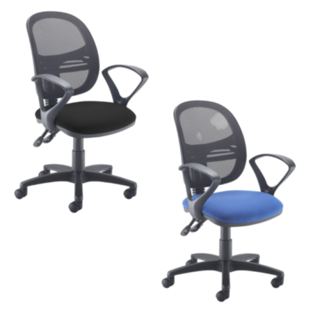 Jota Mesh Back Ergonomic Office Operator Chair With Fixed Arms