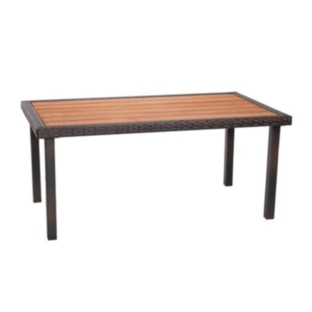 Outdoor Early Years Rectangular Wooden Top Table