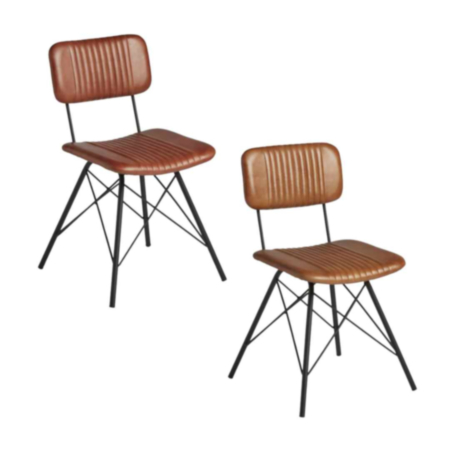 Duke Upholstered Leather Cafe Bistro Chair
