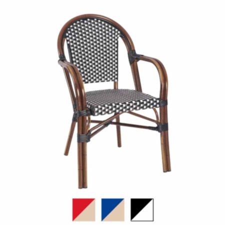 Carcassonne Parisian Aluminium Cafe Bistro Armchair 
