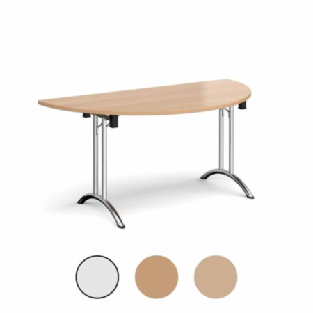 Semi Circular Folding Office Meeting Table with Curved Legs