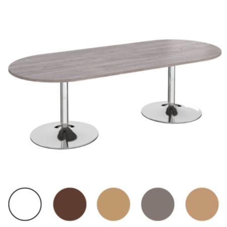 Trumpet Base D-End Office Boardroom Table