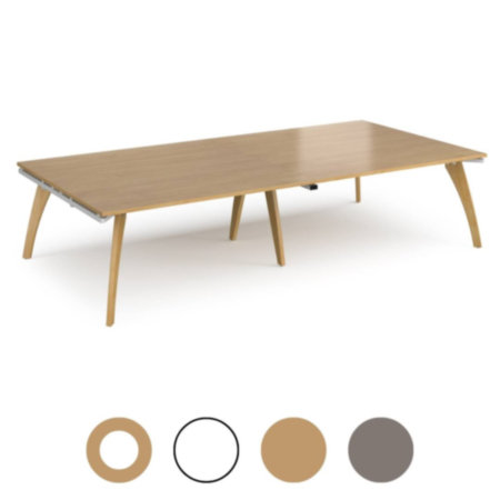Fuze Rectangular Modular Office Boardroom Table with Wooden Frame