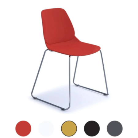 Strut Multi-Purpose Chair with Chrome Sled Frame