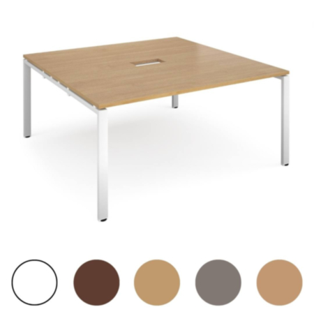 Adapt Square Office Boardroom Table With Power Module Cut Out