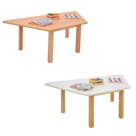Burntwood Classroom Trapezoidal Wooden Table