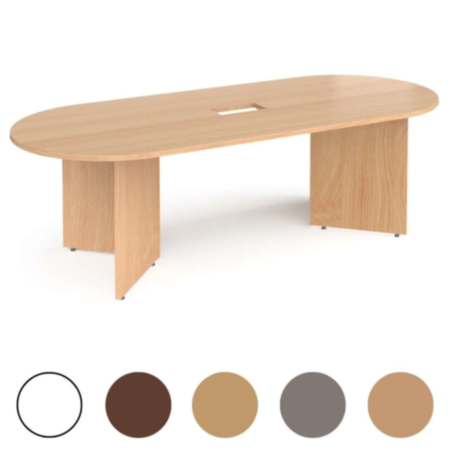 Arrowhead D-End Office Boardroom Table with Power Module Cut Out