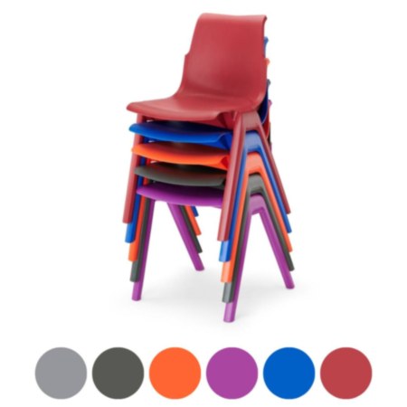 Hille Ergostak Polypropylene One Piece Classroom Chair 