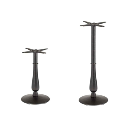 Southwold Black Cast Iron Indoor Restaurant Small Table Base - 2 Sizes