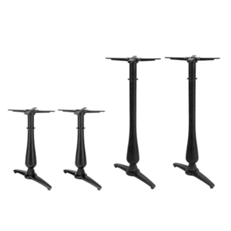 Southwold Black Cast Iron Refectory Indoor Cafe Bistro Table Base - 2 Sizes