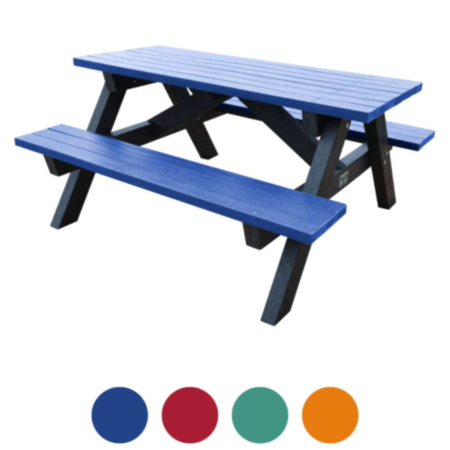 Adult Recycled Plastic Outdoor Picnic Table - Brassington 