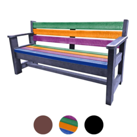 Iguana 2-3 Seater Children&#039;s Recycled Plastic School Playground Bench