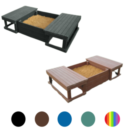 Recycled Plastic Outdoor Children&#039;s Sandpit with Seating Platform