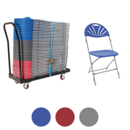 Zlite 40 x Fan Back Folding Chair &amp; Flat Bed Trolley Deal