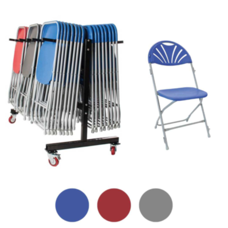 60 x Zlite Fan Back Chair &amp; Hanging Trolley Bundle