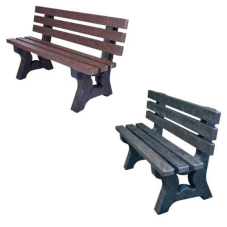Peak Recycled Plastic Outdoor Street Furniture Bench
