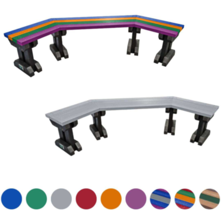 Prism Angled School Recycled Plastic Outdoor Bench