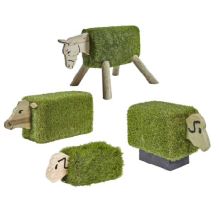 Timotay Outdoor Playground Sensory Grass Farm Set Seating 