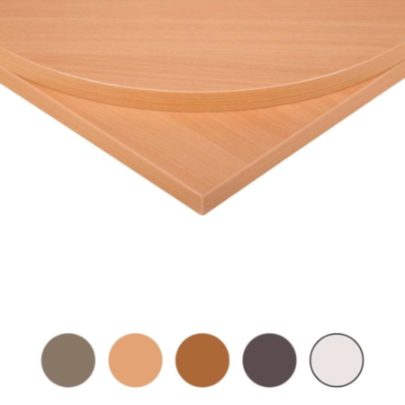 25mm Laminate Tuff Top Cafe Bistro Table Tops - Matching ABS Edge
