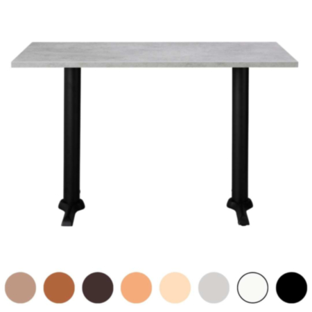 Phoenix Twin Base Cafe Bistro Table - 1200 x 700mm