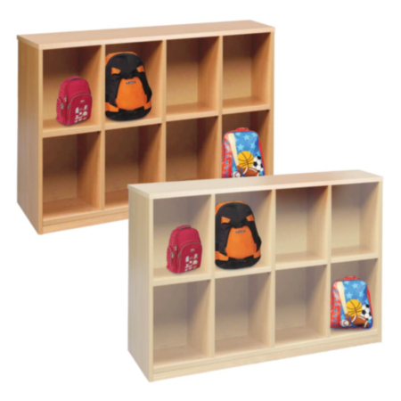 Wooden Cloakroom Bag Storage Unit with 8 Compartments