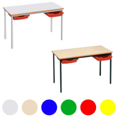 Rectangle Classroom Tables With Trays