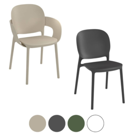 Everly Multi-purpose Recycled Plastic Chair (Pack of 2)