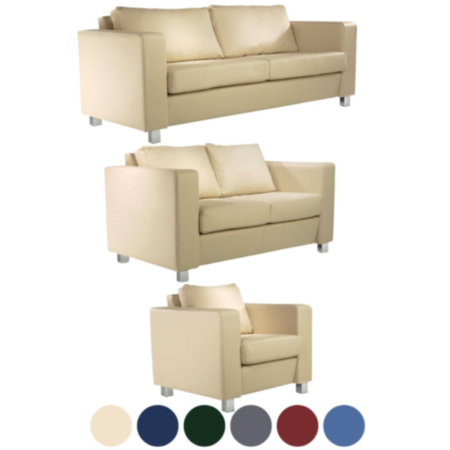 Sapphire Fabric Office Sofa with Arms