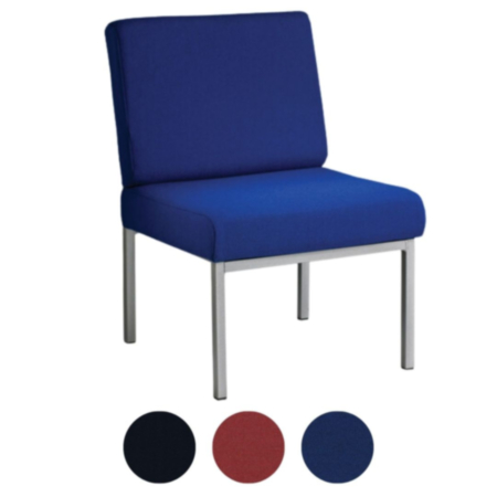 Traditional Low Reception and Visitor Upholstered Chair