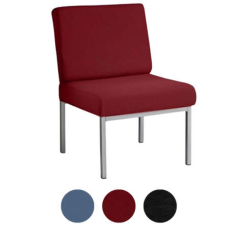 Traditional Low Reception and Visitor Vinyl Chair