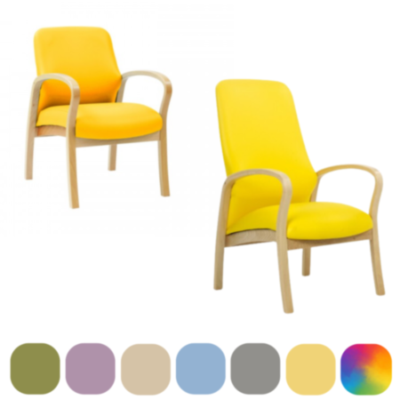 Arran Vinyl High and Mid Back Care Home Lounge Chair