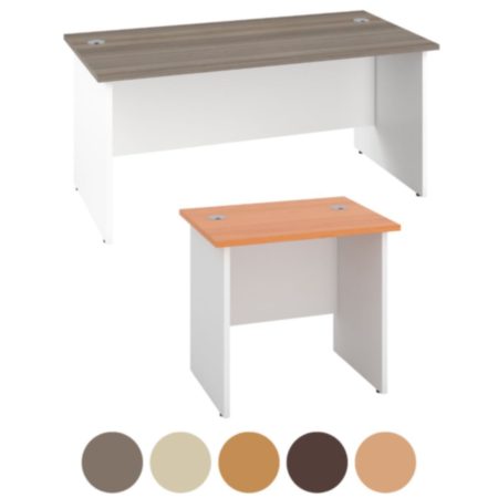 Panel Plus Rectangular Office Desk with White Panel