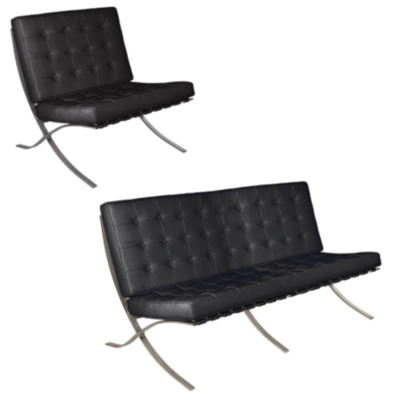 Valencia Leather Faced Reception Sofa