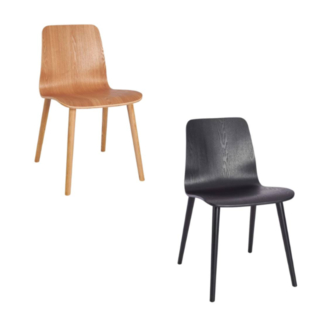 Copenhagen Cafe Bistro Chair with Wooden Legs