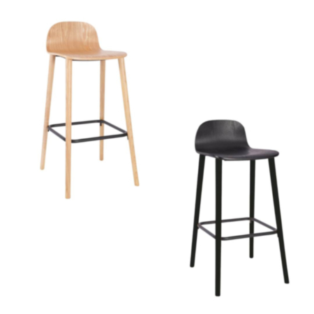 Copenhagen High Stool Wooden Legs