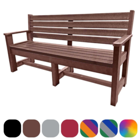 Wirksworth Recycled Plastic Outdoor Park Bench 