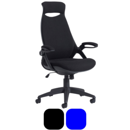 Tuscan High Back Fabric Office Chair With Head Support