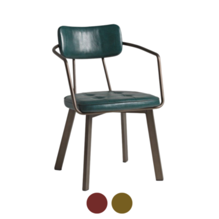 Auzet Vintage Faux Leather Cafe Bistro Chair