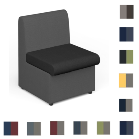 Alto Modular Reception Soft Seating with No Arms - Made to Order Colours